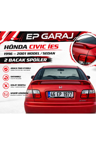EP GARAJ OTOMOTİV HONDA CİVİC İES 1996-2001 MODEL SEDAN UYUMLU LED IŞIKLI 2 B...