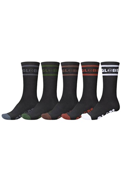 Globe TILT HI CREW SOCKS ΠΑΚΕΤΟ 5 ΤΕΜΑΧΙΩΝ ΜΑΥΡΟ/ΔΙΑΦΟΡΕΤΙΚΑ ΧΡΩΜΑΤΑ
