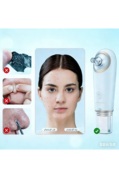 Generic 4 in 1 Facial Pore Blackhead Remover Vacuum for Cleansing, Firming & ...