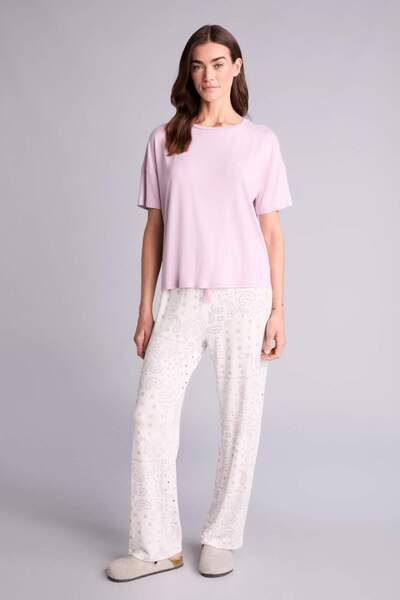 DeFacto Піжамний комплект, верх і низ з візерунком G4618AX26SM