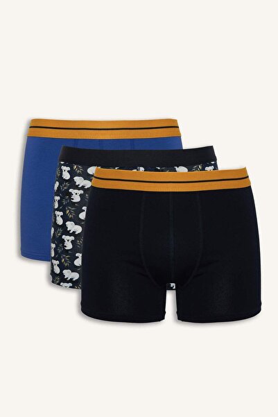 DeFacto Regular Fit Animal Patterned 3-Piece Boxer G9399Ax26Sp