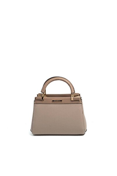 Silver Polo Silver & Polo Sp1193 Women's Handbag Plain Dark Beige-Latte
