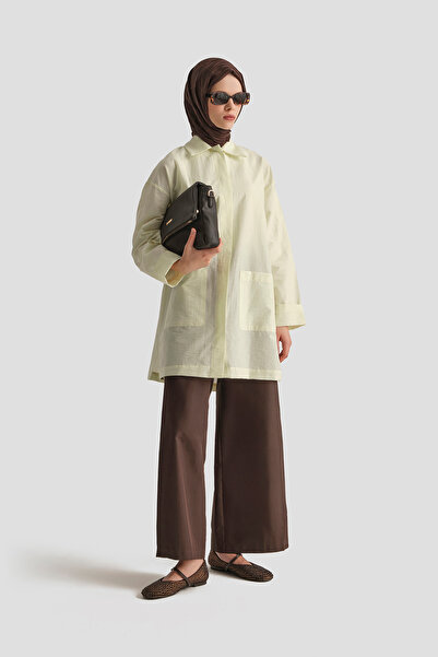 Armine Pamuk Karışımlı Kap Açık Sarı