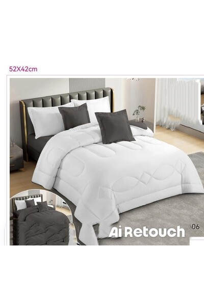 LORE مفرش ساده وجهين نفرين 6قطع