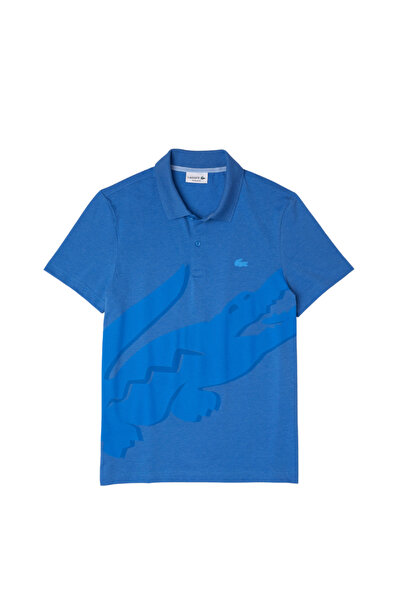 Lacoste Men's Regular Fit Printed Blue Polo T-Shirt Ph2049-Hg3