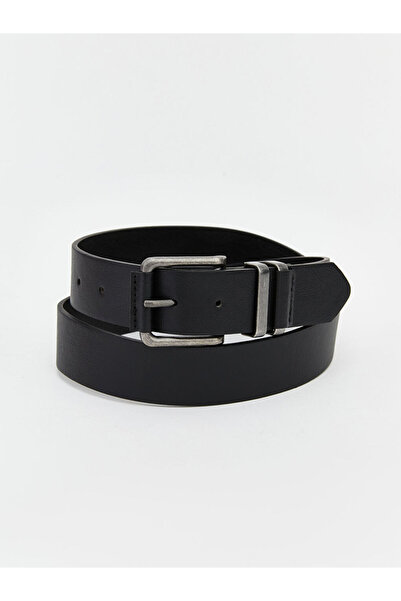 LC Waikiki Black Leather Look Men's Belt