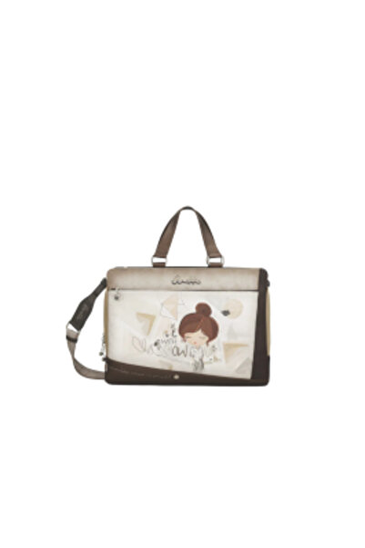 Anekke Servietă mare cu două compartimente, maro, Colecția Sophia 42806-116