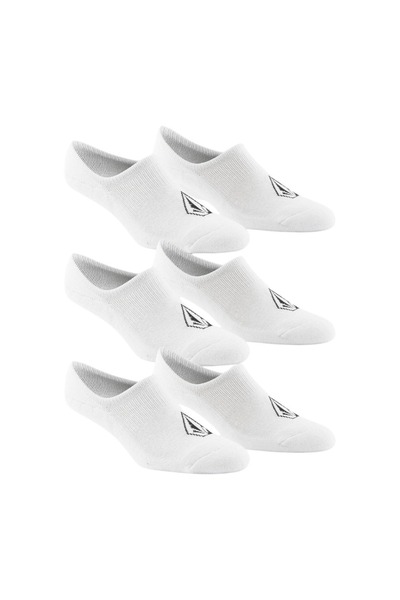 Volcom STONES Αόρατες Κάλτσες 3 Τεμαχίων Λευκές