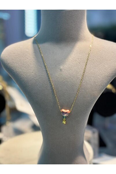 staınless steel قلادة من الفولاذ بتفاصيل قلب