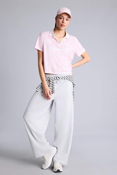 DeFacto Barrel Fit Pocketed Standard Leg Standard Size Sweatshirt Fabric Spor...