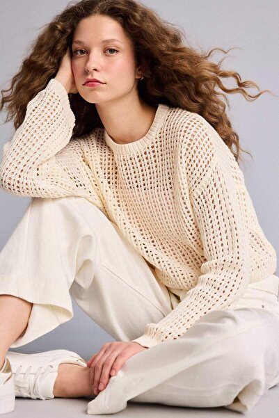 DeFacto Regular Fit Kayık Collar Sweater H1836Ax26Sp