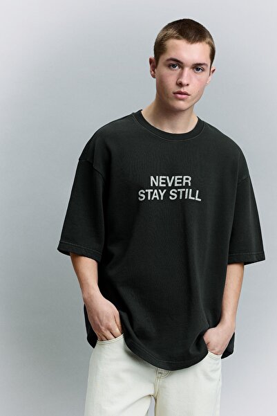 Bershka Kısa kollu baskılı tişört