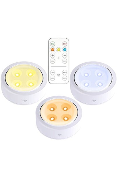 OEM Set de 3 Lampi Led , Fara Fir, Cu Baterii, 3 Culori de Lumina, cu Telecom...
