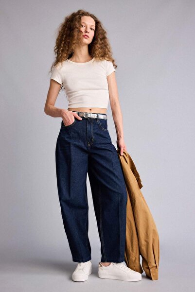 DeFacto Παντελόνι τζιν με ψηλή μέση και μήκος μέχρι τον αστράγαλο H1871AX26SM