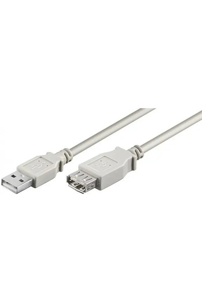 OEM Extension cable 50cm USB-A 2.0 female - USB-A 2.0 male cream
