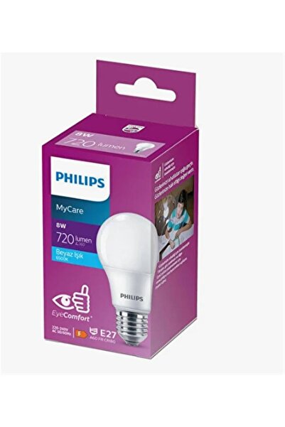 Philips LEDBulb 8W E27 6500K 1PF/12 TR MyCare 12 Lİ KUTU