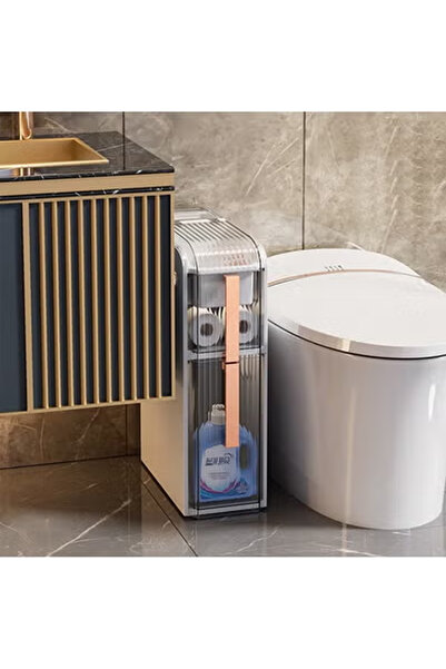 KEKE 2 Tier Bathroom Storage Cabinet and Drawer with Toilet Paper Holder