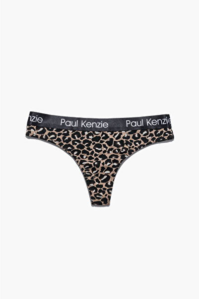 Paul Kenzie Desenli Kadın String Külot - Leopard