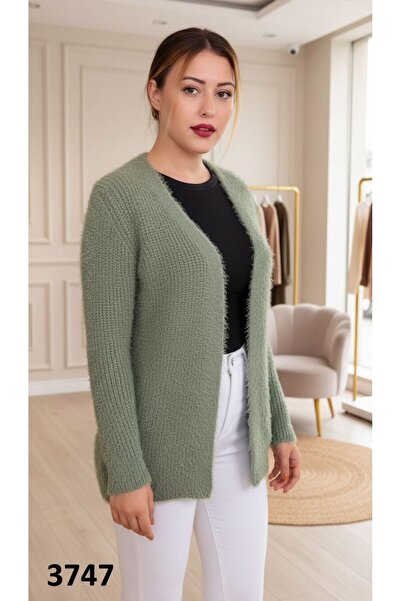 AYMİSS كارديجان أنيق ذو شعر كثيف، نسيج سميك، ناعم الملمس