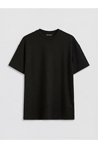 LC Waikiki Black Crew Neck Shiny Look Women's T-Shirt