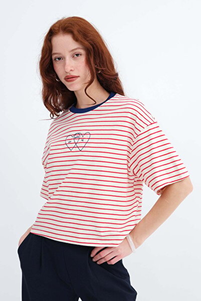 Addax Футболка з коротким рукавом у смужку P10686