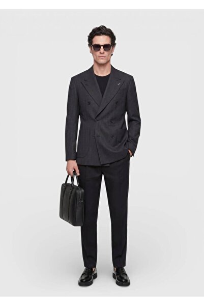 Ramsey Black Relaxed Fit 100% Linen Jacket