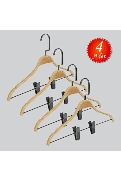 NYN Wooden (Black Nickel Hook) Hangers for Skirts, Trousers, Combinations, Ha...