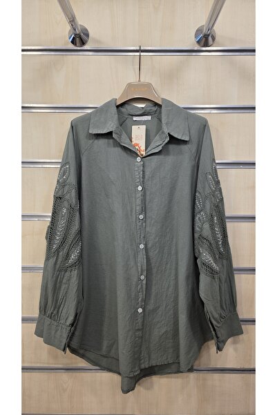 Park Moda Mâneci de cămașă cu dantelă și paiete