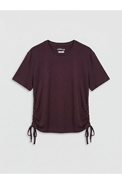 LC Waikiki Γυναικείο αθλητικό μπλουζάκι από μείγμα μοντάλ με κορδόνι περίσφιξ...