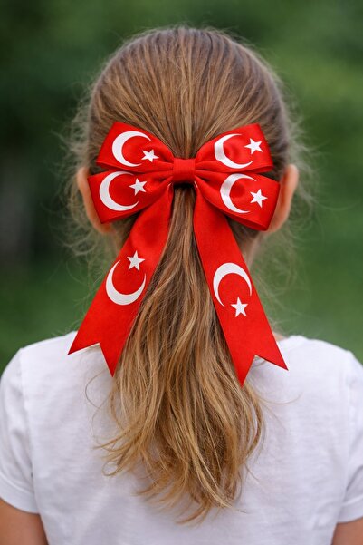 Jack Ferrero Cataramă pentru copii Moon Star Red Bow – Accesoriu de păr pentr...