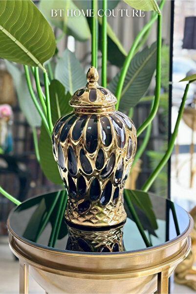 vazo SİYAH GOLD TASARIM KÜP