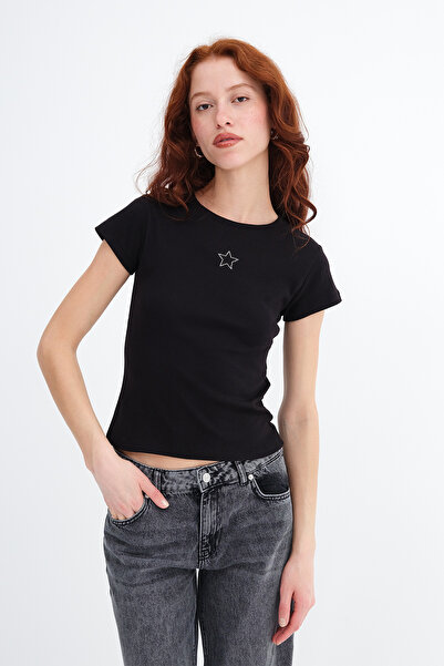 Addax Футболка із зірковим прикрасою P1917