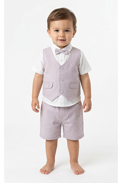 MARCO DONATELI Boys Shirt Short Sleeve + Jacket + Shorts, 12M