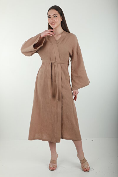 Wild Love Жіночий халат/халат у стилі кімоно зі 100% бавовняного мусліну