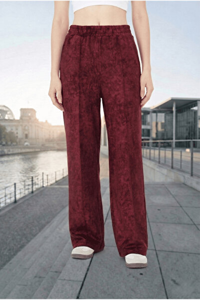 ESPİNA Women's Loose-Fit Casual Trousers with Ruffled Front Pockets