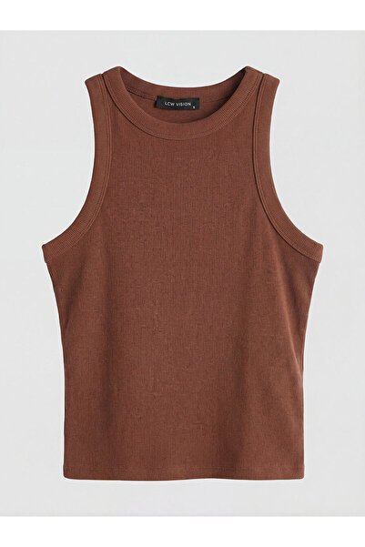 LC Waikiki Καφέ γυναικείο εσώρουχο με λαιμόκοψη