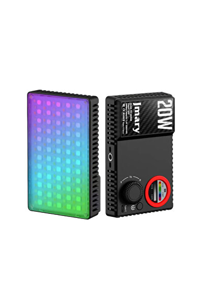 Jmary FM-180RGB RGB Led Telefon-Kamera Üstü Aydınlatma Işığı 20W Siyah