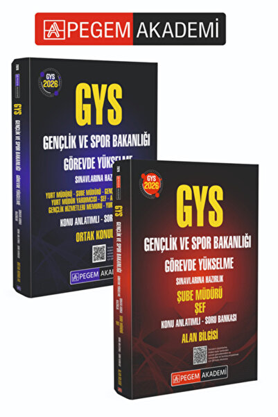Pegem Akademi Yayıncılık PEGEM AKADEMİ 2026 GYS Gençlik ve Spor Bakanlığı Gör...