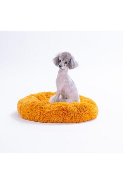 Pawstar Hardal Donut Köpek Yatağı Kedi Yatağı Simit Yatak Anti-stress Pet Yat...