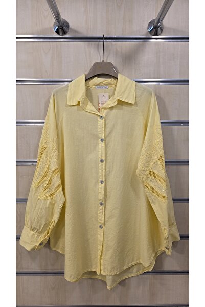 Park Moda Shirt Sleeves with Sequin Lace Detail