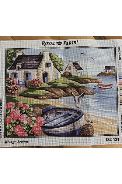 ÇeşitPınarı Royal Paris Goblen 132.121 Sahil Temalı İpliksiz 45x60cm