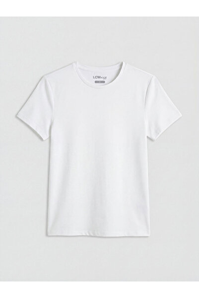 LC Waikiki White Crew Neck Women's Sports T-Shirt