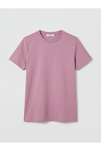 LC Waikiki Pink crew neck women's t-shirt from gülis clothing