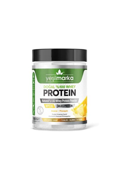 yeşilmarka Doğal Whey Protein Tozu Ananas 100 Gr.