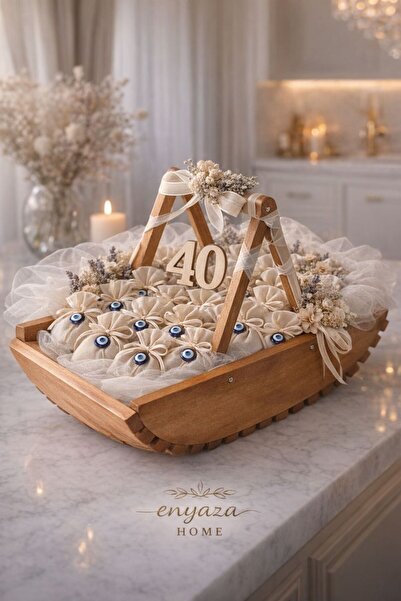 ENYAZA(2024) Çok Amaçlı Ahşap Sepet – Bebek 40 Uçurma, Banyo & Mutfak Organiz...