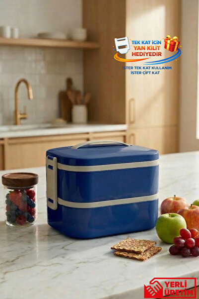 GUGGA Tier - 2 Katlı Çelik Hazneli Sızdırmaz Kapaklı Lunchbox 1000 ml
