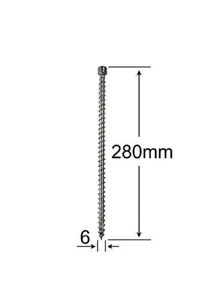 Domax Wood Screw Cylindrical Head 6x280 mm Torx T30 ETA 19/0474 for structura...