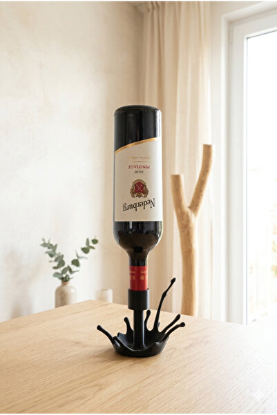 AKT Dekoratif Şarap Şişesi Tutacağı Denge Standı – Modern Şişe Standı, Şık Ba...