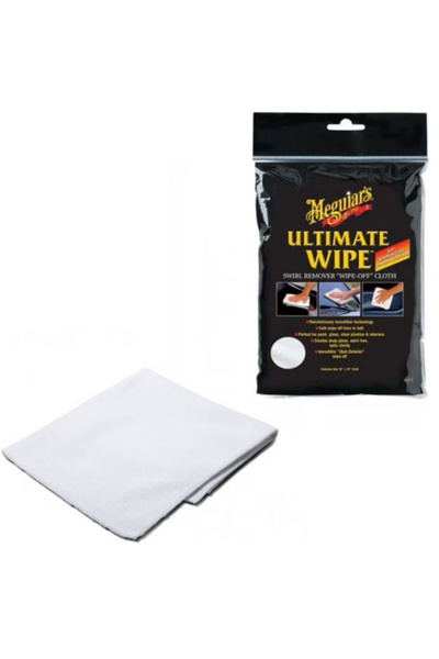 Meguiars Кърпа от микрофибър на Meguiar's, бяла, 40 x 40 см, Ultimate Wipe Pr...