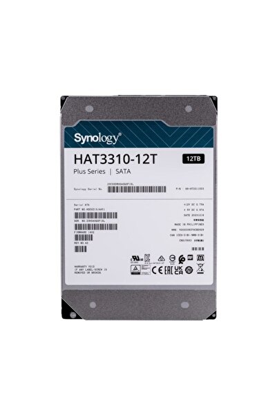SYNOLOGY 3.5" 12TB HAT3310-12T 7200 RPM 256MB SATA-3 NAS Diski